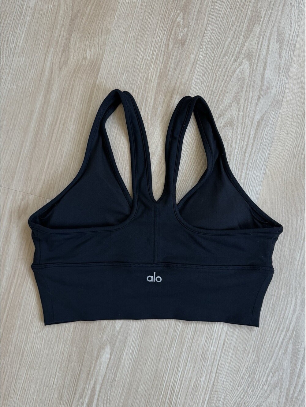 Alo Yoga Wild Thing Sports Bra Women’s Medium Black Good Ruched Racerback